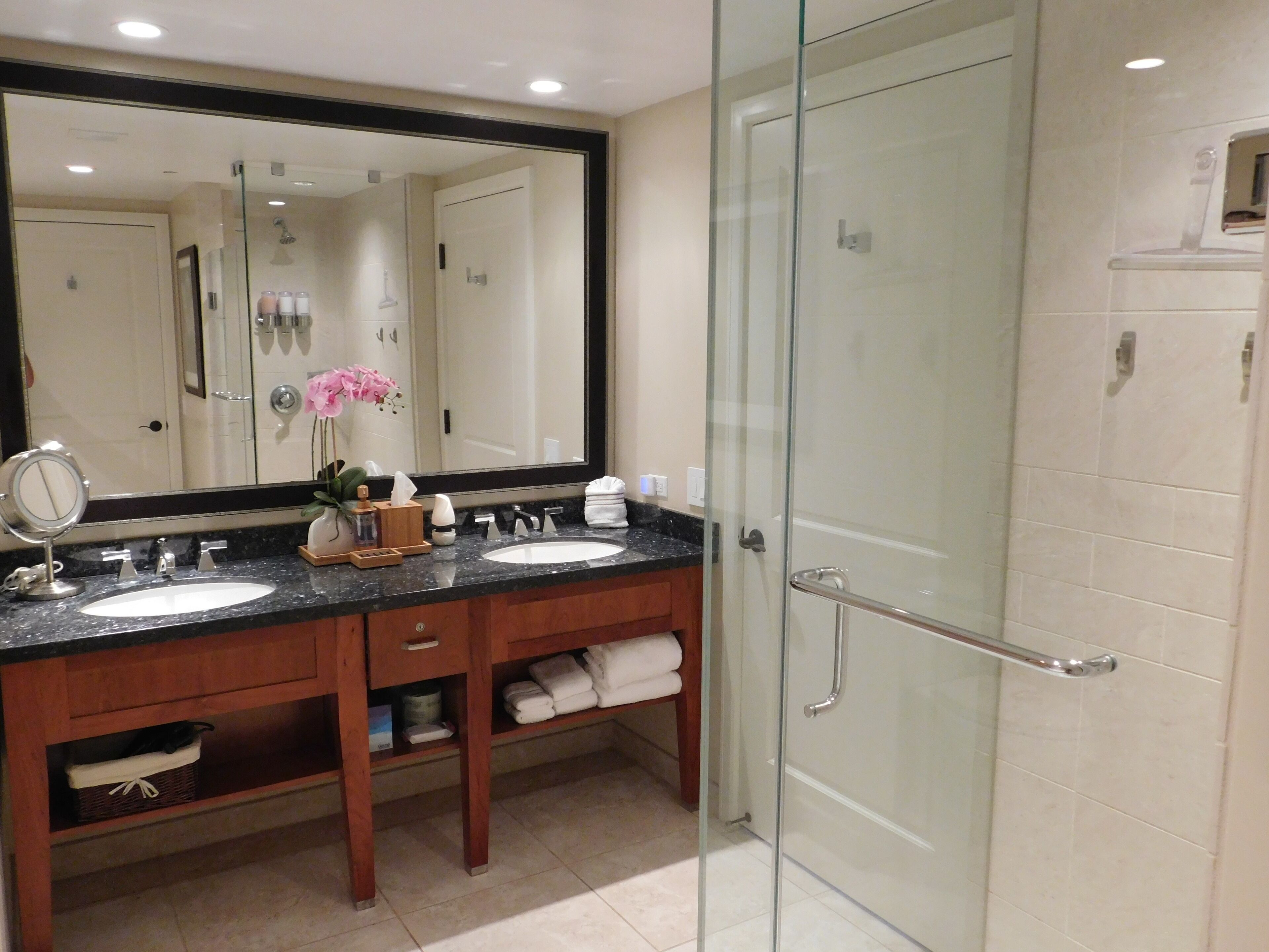 Bathtub, hair dryer, towels, soap