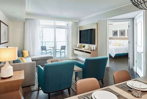 Suite, 2 chambres | 1 chambre, literie de qualité, coffre-fort, bureau