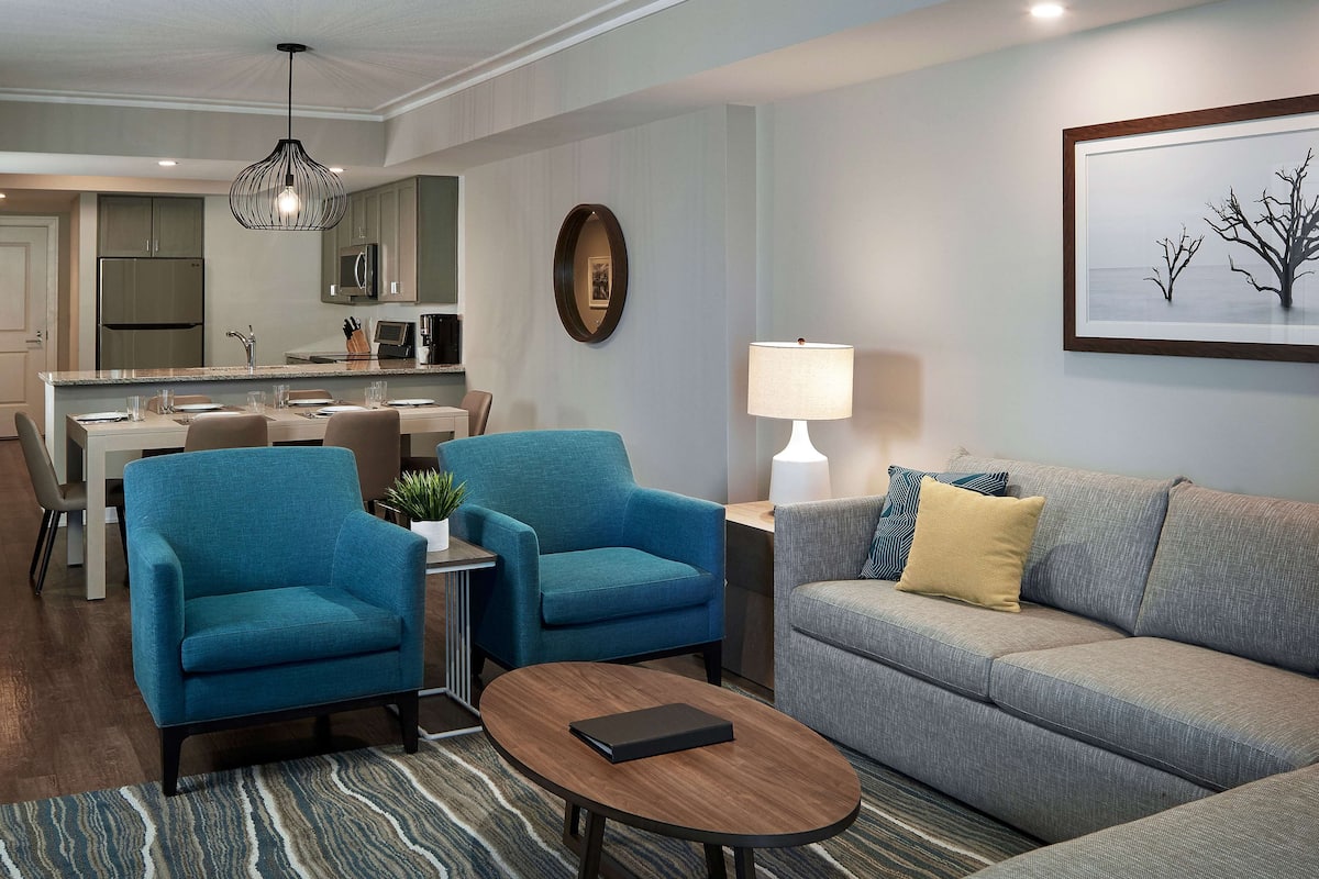 65-inch LCD TV with cable channels, TV