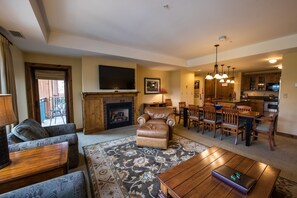 TV, fireplace, offices - Modern Retreat near the Slopes | Pool, Hot Tub (Crested Butte)