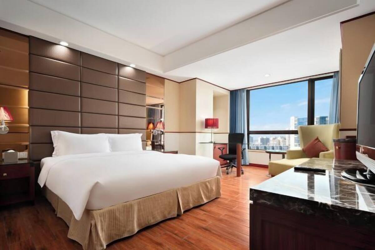 In-room safe, desk, blackout curtains, iron/ironing board
