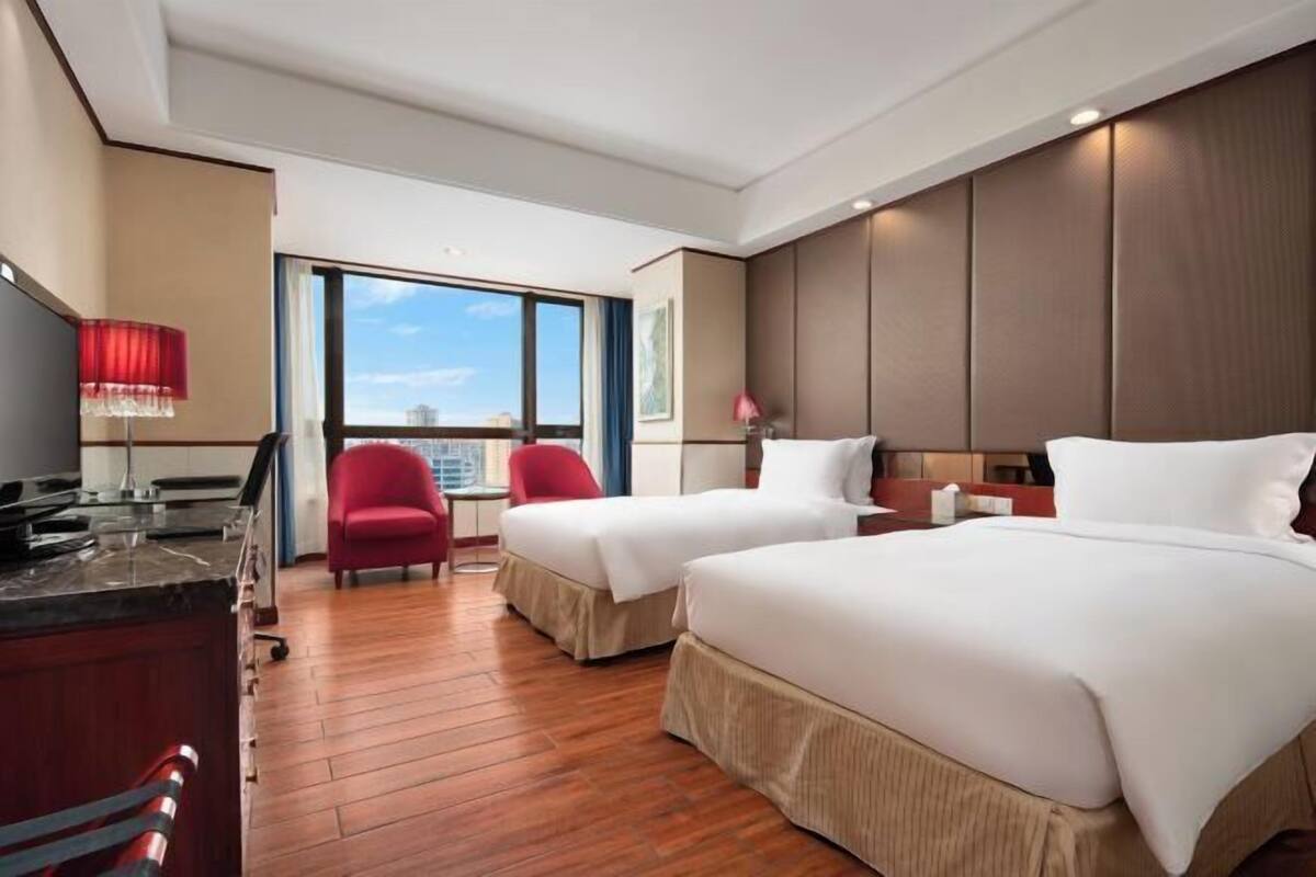 In-room safe, desk, blackout curtains, iron/ironing board
