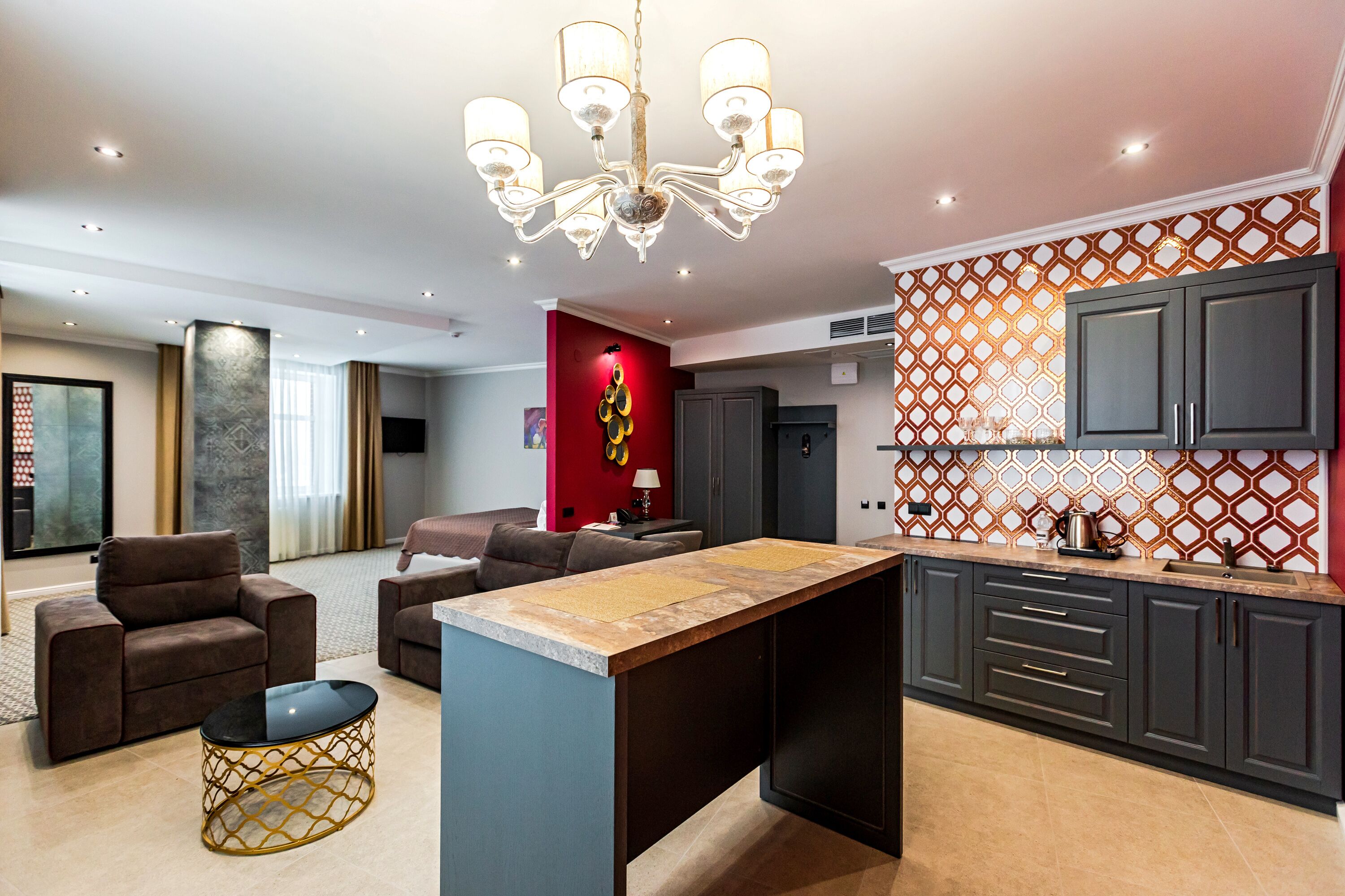 premium studio, 1 king bed with sofa bed, non smoking | 1 bedroom, premium bedding, minibar, desk