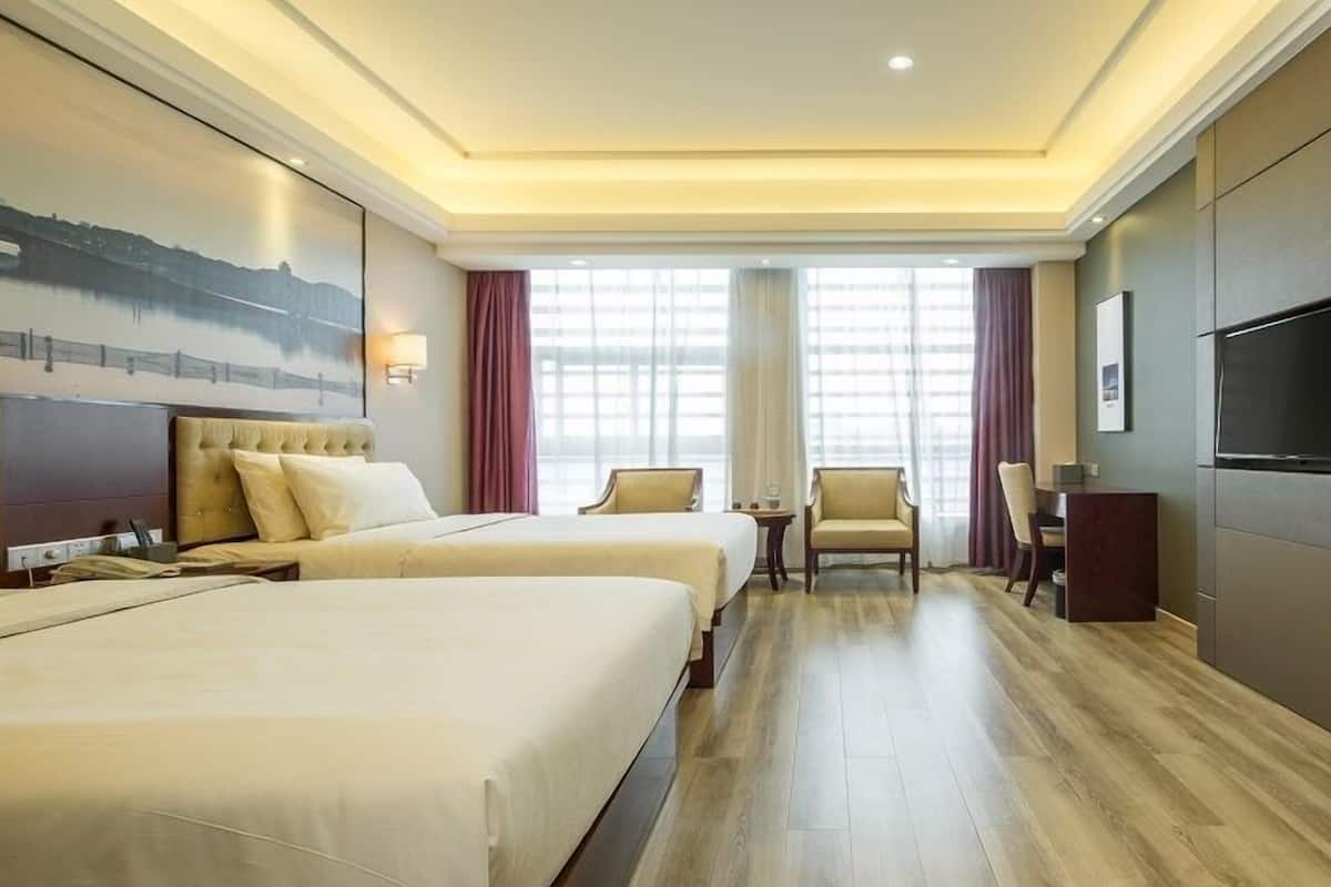 行政双床房, 1 间卧室 | 客房内保险箱、遮光窗帘、免费 WiFi、床单
