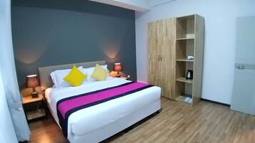 Studio suite | Luxe beddengoed, donsdekens, bedden met traagschuimmatrassen