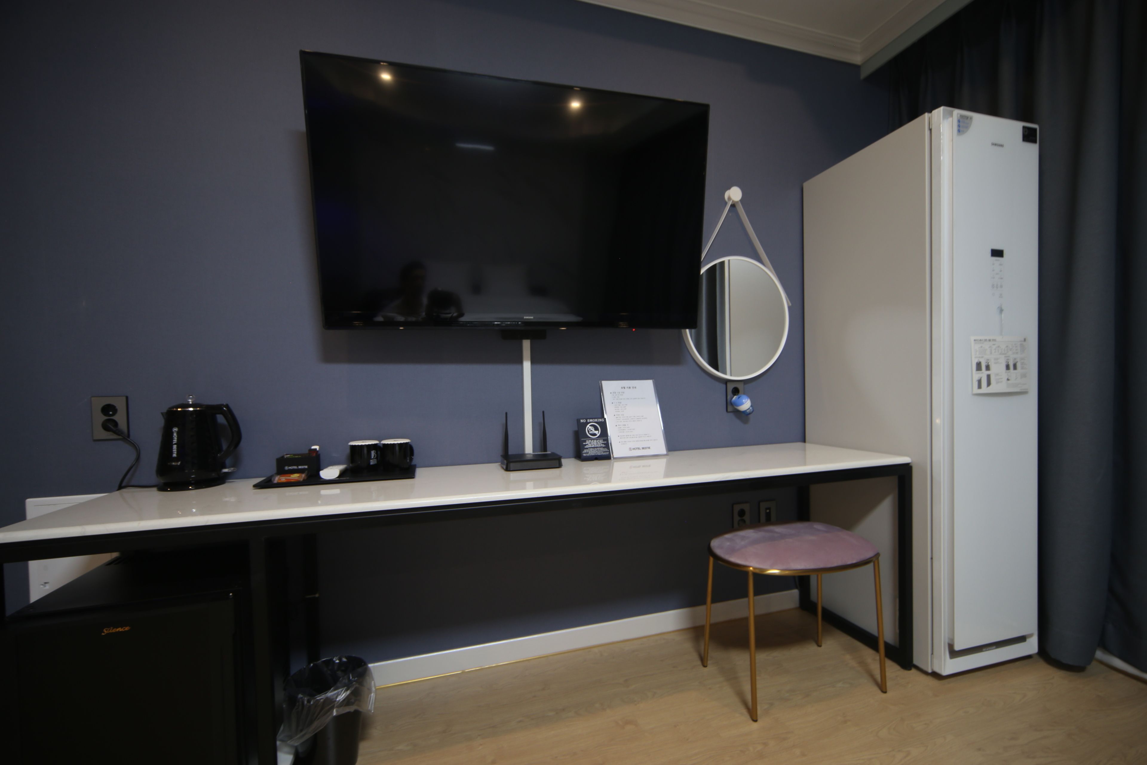 royal double room | desk, laptop workspace, blackout curtains, soundproofing