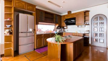 Shared fridge, microwave