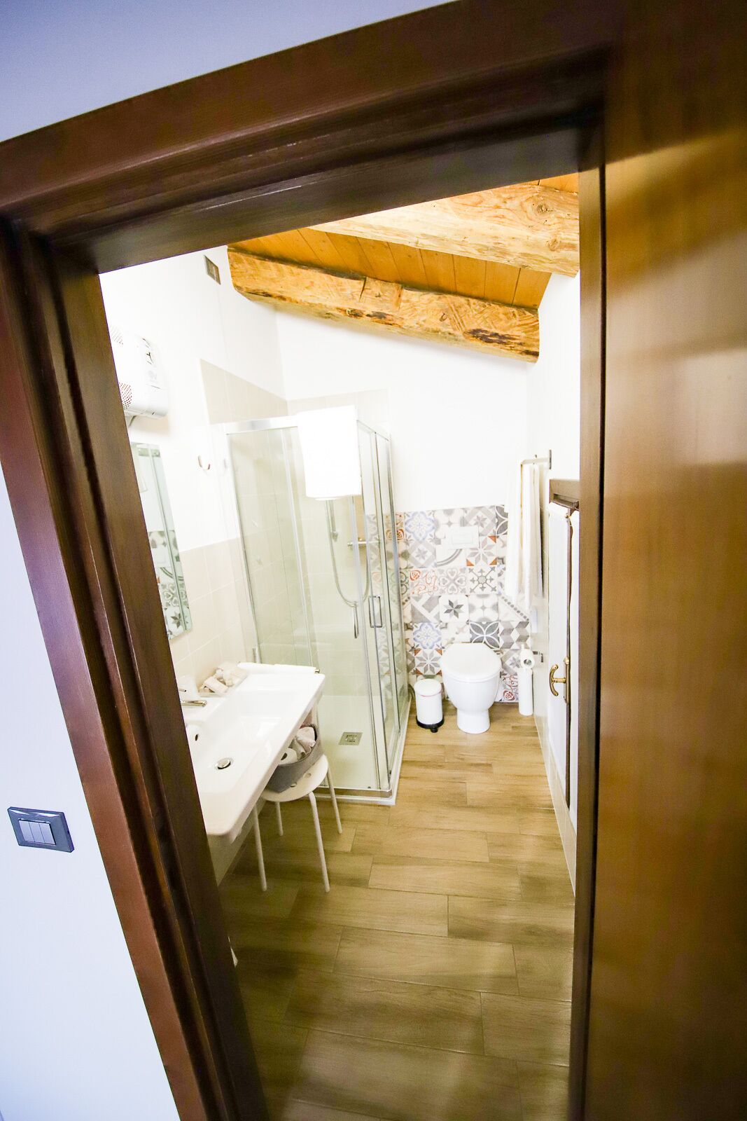 shower, hair dryer, slippers, bidet