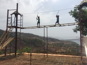 Outdoor rock climbing