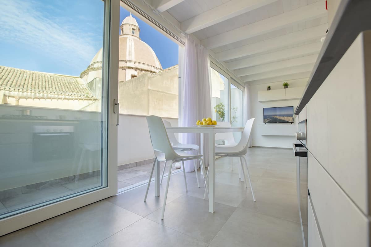 Panoramic Penthouse, Balcony, City View | Living area | LCD TV