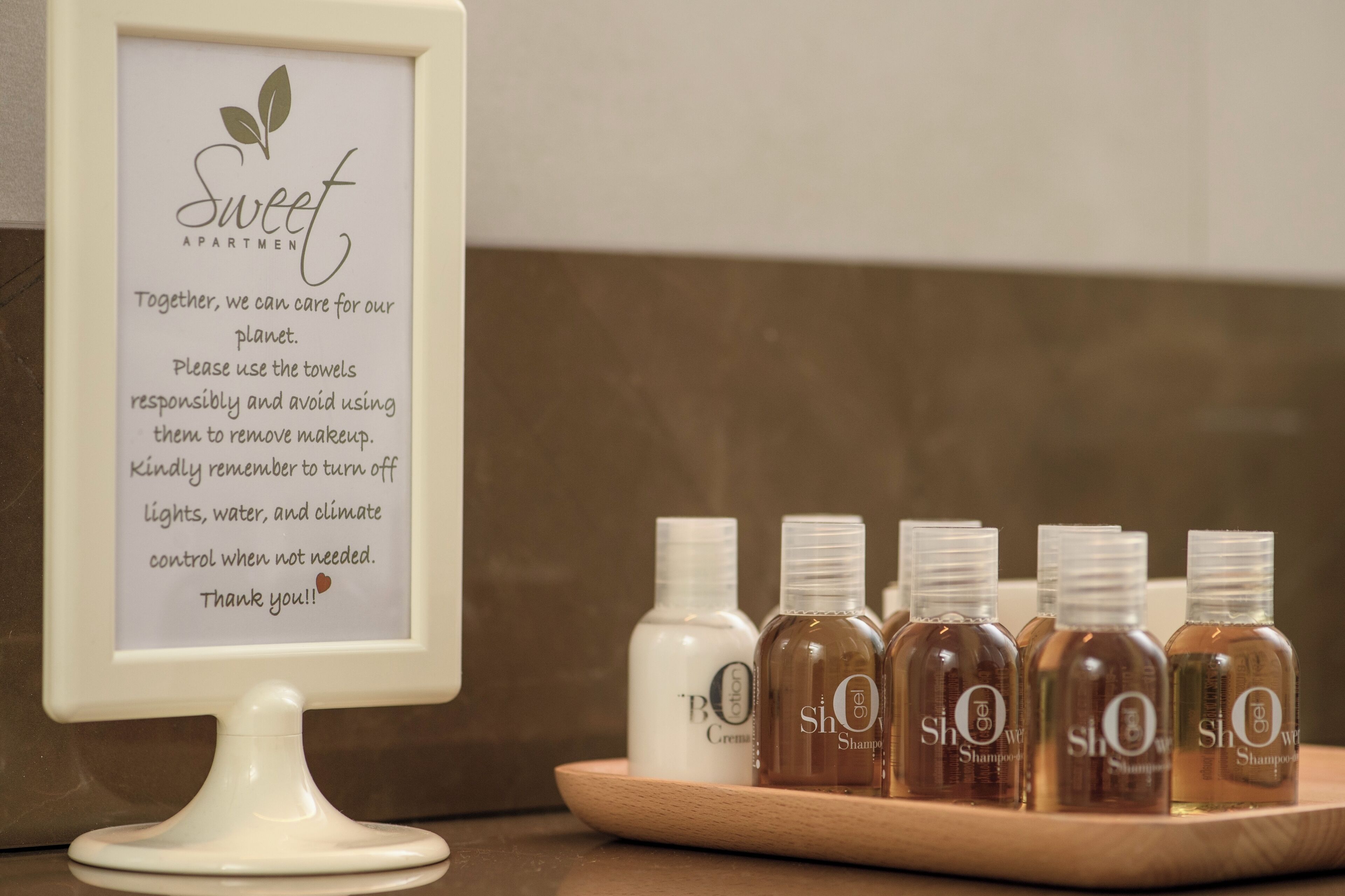 Hair dryer, slippers, towels, soap