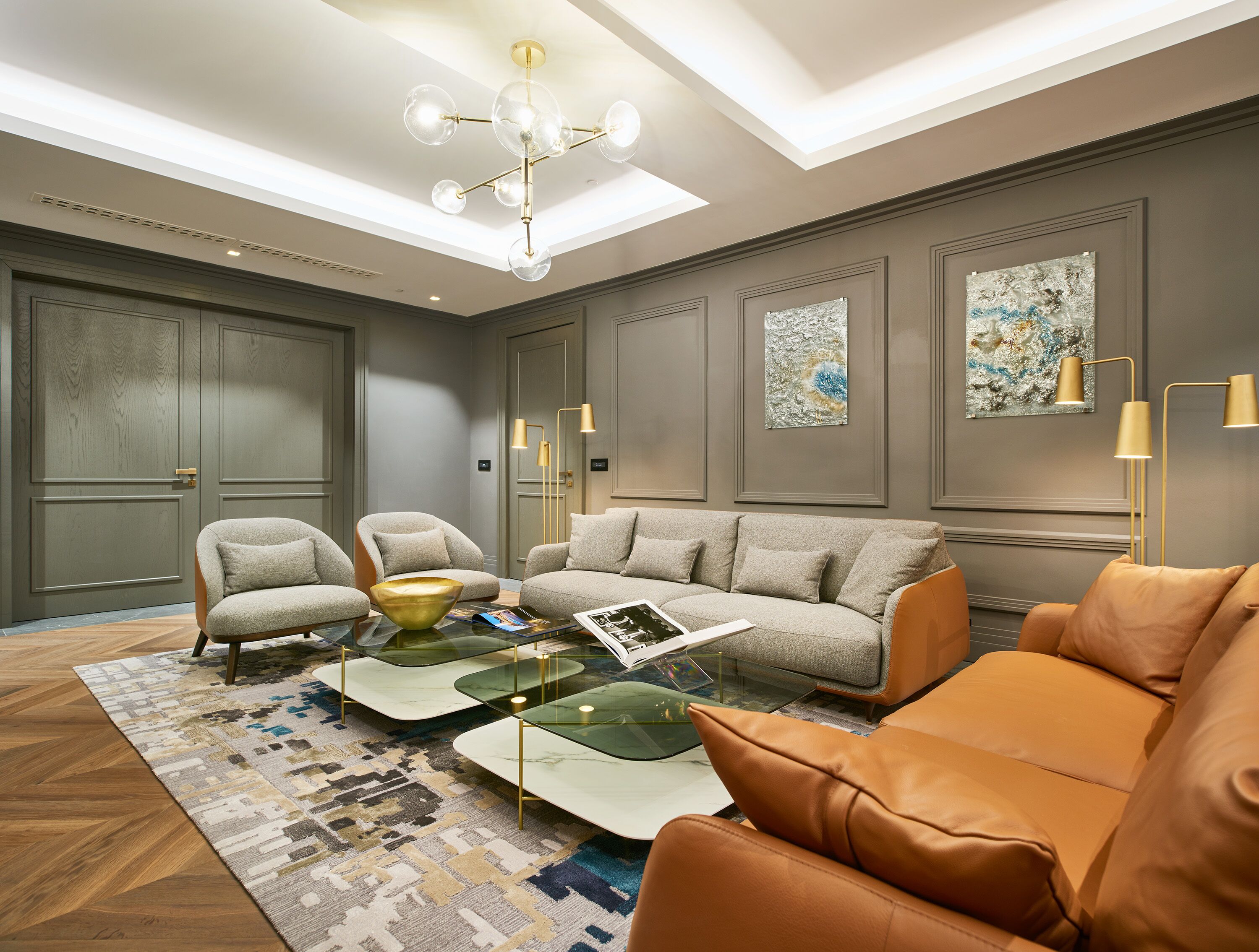 presidential suite, sea view | living area | smart tv, tablet