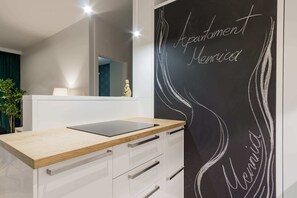 Apartment, 1 Doppelbett und Schlafsofa, Nichtraucher | Eigene Küche | Kühlschrank, Mikrowelle, Ofen, Herdplatte