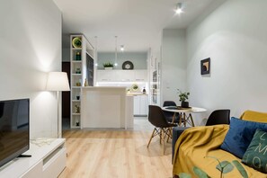 Apartment, 1 Double Bed with Sofa bed, Non Smoking | Living room | Flat-screen TV - Mennica Residence Chic Apartment (Warsaw)