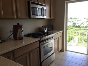 Traditional Apartment, 1 King Bed with Sofa bed, Valley View | Private kitchen | Fridge, microwave, oven, stovetop - Central Apartment (Devonshire Parish)