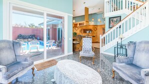 Deluxe Studio Suite, 1 King Bed, Accessible, Ocean View | Living area - Three in One  Beach  Home (Melbourne Beach)