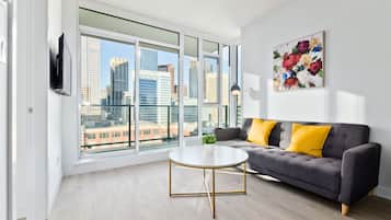 Exclusive Suite, 1 Bedroom, Non Smoking | Living area | 42-inch LCD TV with digital channels, TV, Netflix