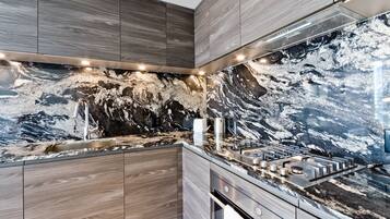 Exclusive Suite, 1 Bedroom, Non Smoking | Private kitchen | Fridge, microwave, oven, stovetop