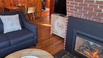 TV connectée, cheminée