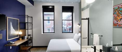 Habitación Deluxe, 1 cama King size, para no fumadores | Sábanas de algodón egipcio y ropa de cama de alta calidad