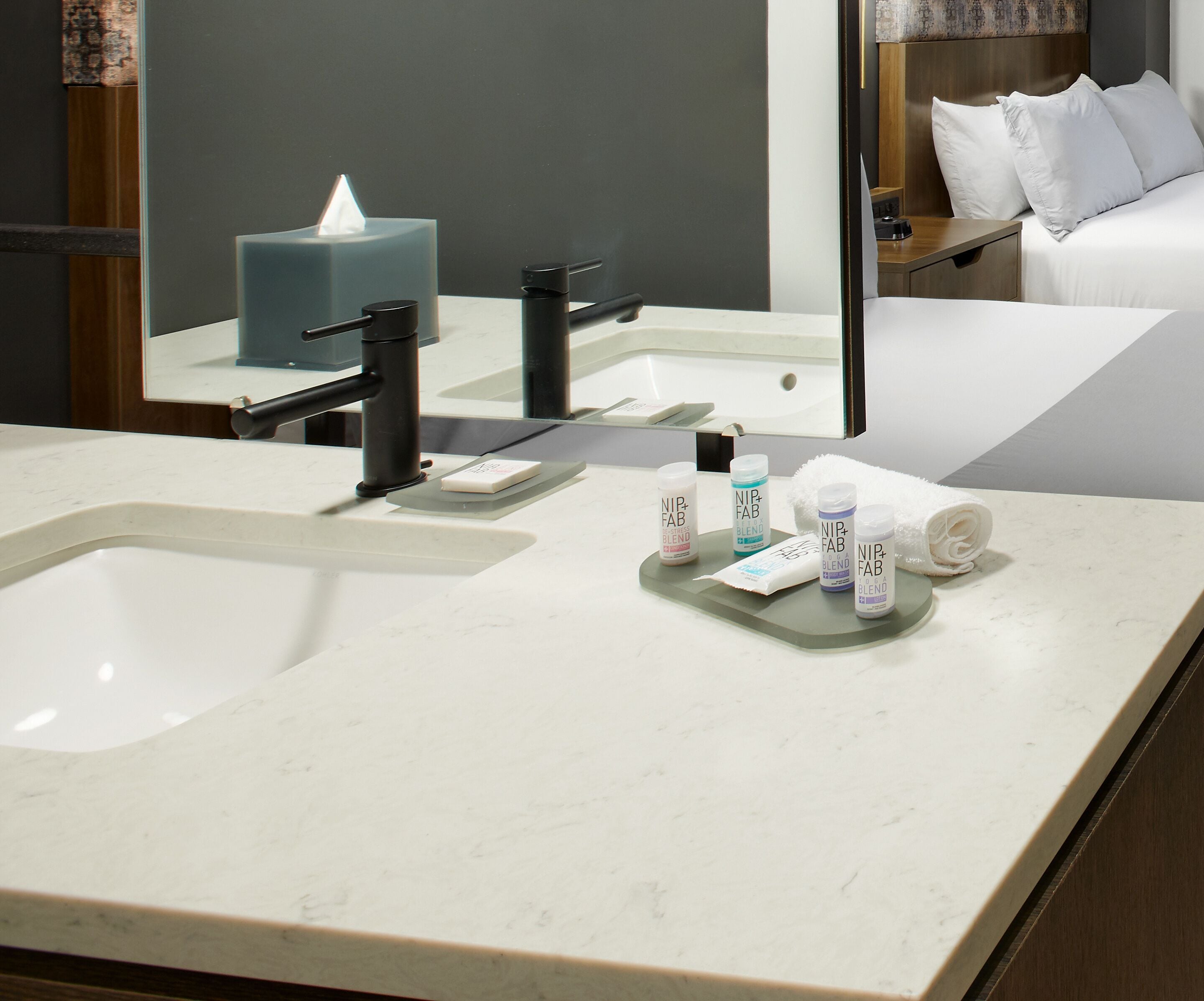 room, 2 double beds, non smoking | bathroom sink