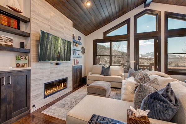 Taulutelevisio, takka