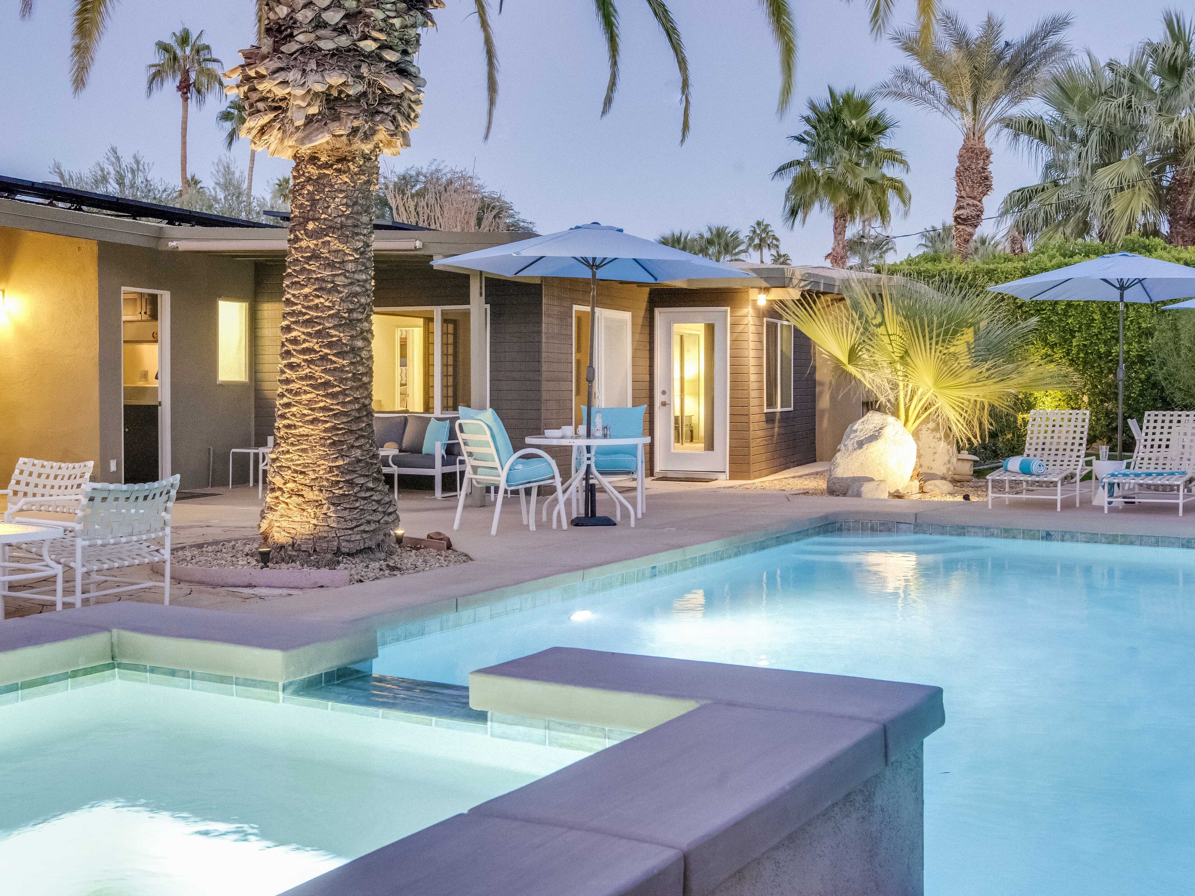 A heated pool