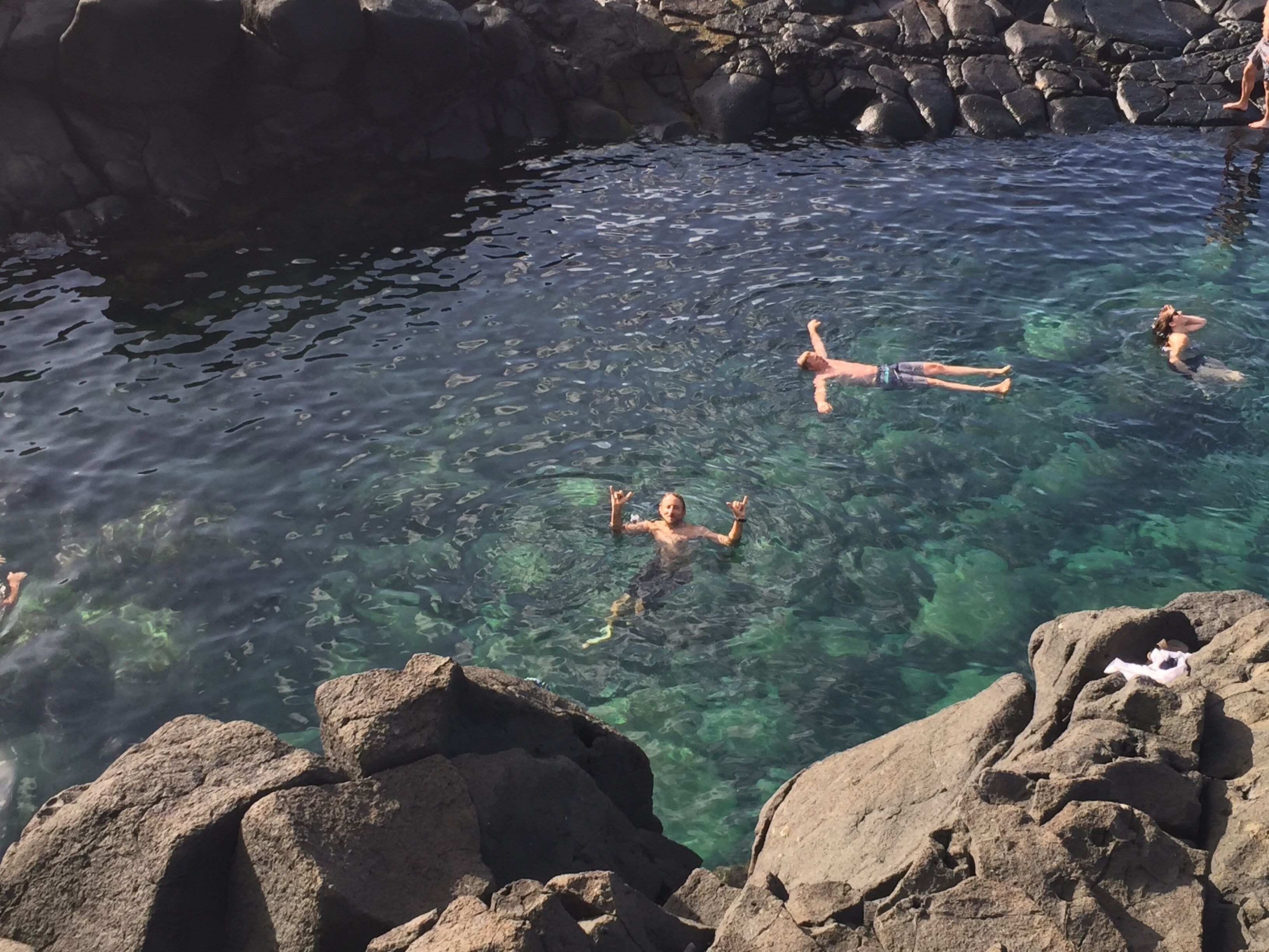 Floating in Queen's Bath!!