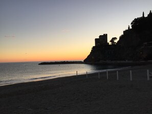Sun loungers, beach towels