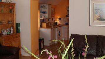 Smart TV, DVD player, books, stereo