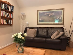 Smart TV, DVD player, books, stereo