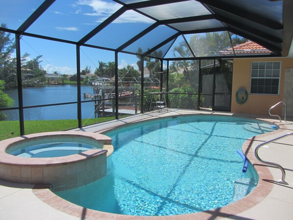 Outdoor pool, a heated pool