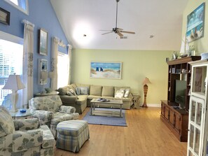 Smart TV, DVD player, table football, ping pong