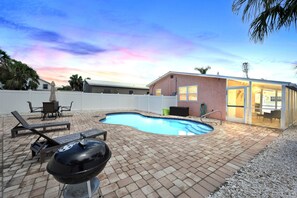 Outdoor pool, a heated pool
