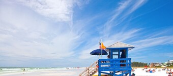 Siesta Key,  beach front condo on America's #1 Beach!  2 BR,  2 Bath, Sleeps 6
