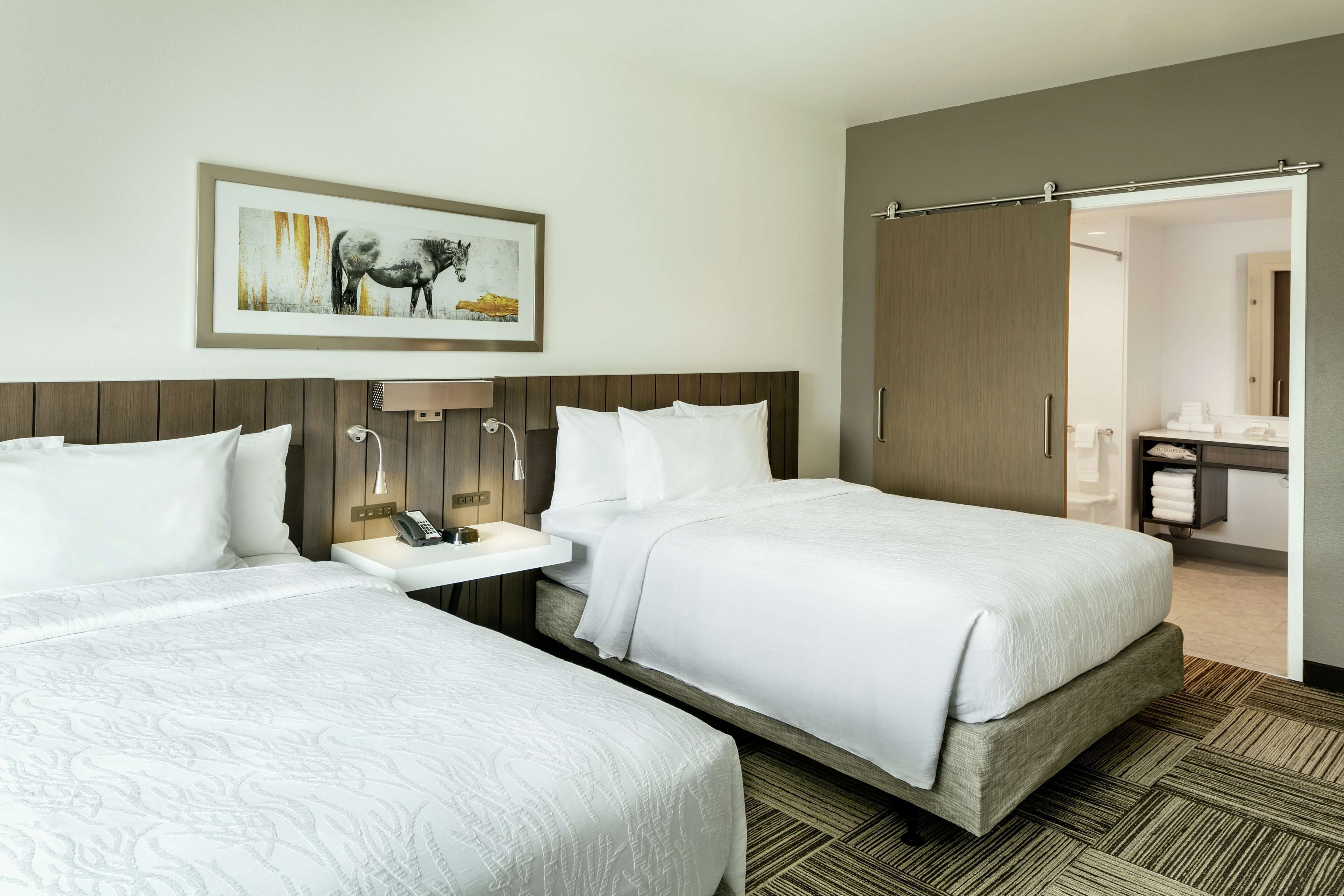 suite, 2 queen beds, accessible (roll-in shower, mobility & hearing) | 1 bedroom, premium bedding, pillow-top beds, desk