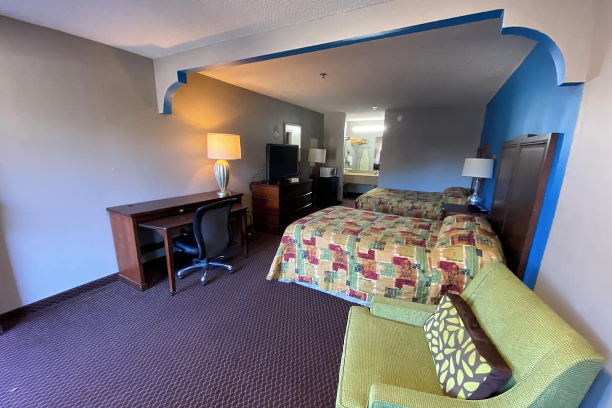 Standard Room, 2 Double Beds, Non Smoking, Refrigerator & Microwave | Individually furnished, desk, free WiFi