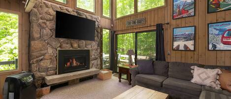 Fernseher, Kamin, Videospiele, DVD-Player