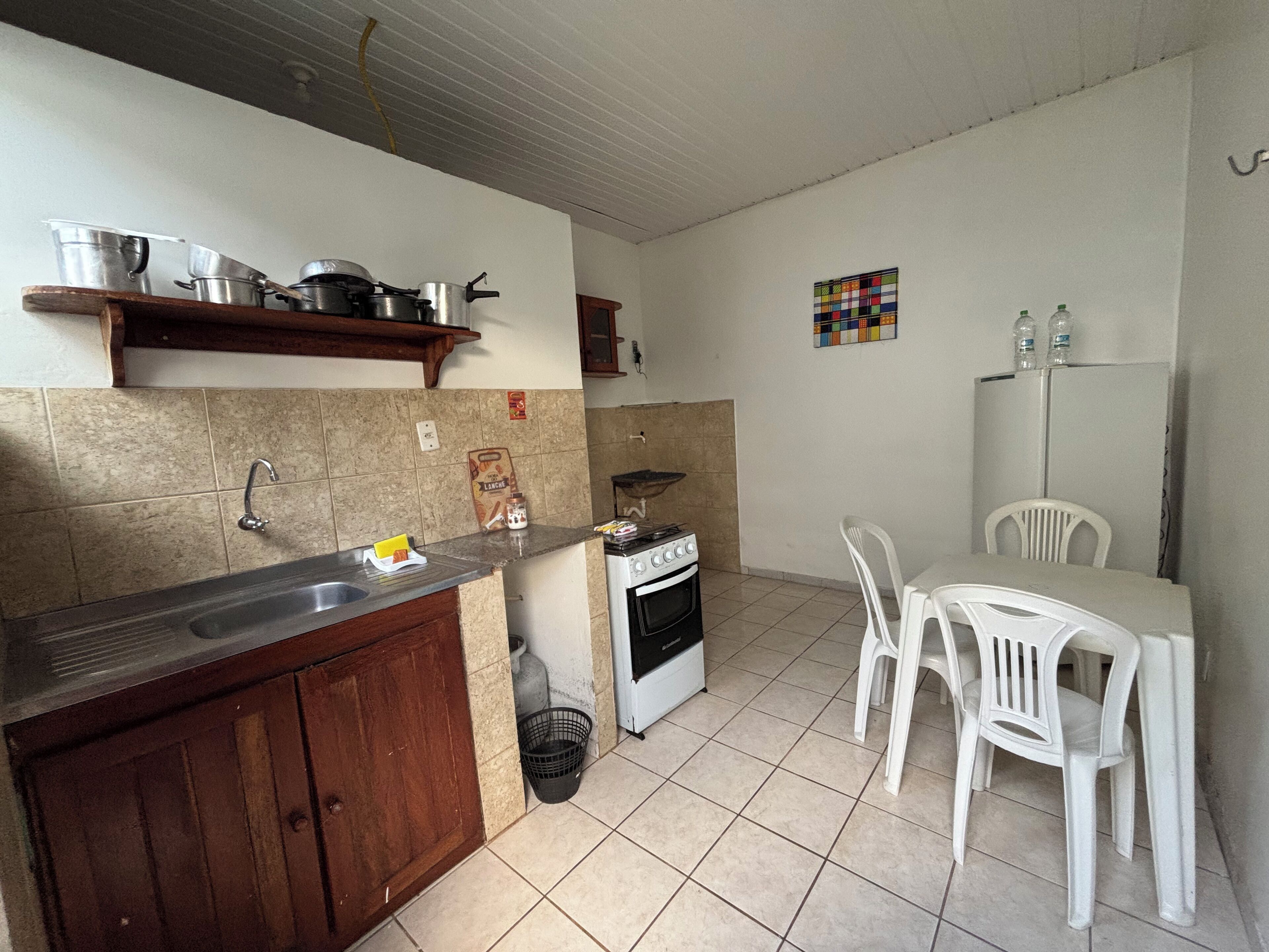 Triple Room | Private kitchen | Fridge, microwave, oven, stovetop
