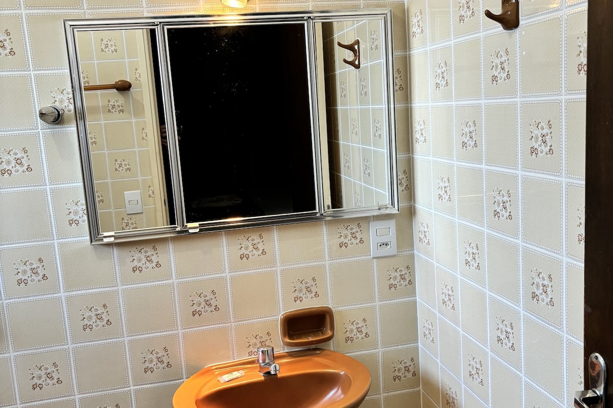 superior double room | bathroom | shower, towels, soap, toilet paper