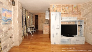 Deluxe Apartment, 1 King Bed, Mountain View | Living area | Plasma TV - Una Apartments II - Adults only (Kotor)