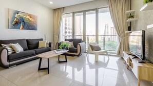Superior Apartment, 3 Bedrooms, City View | Living area - Marc Residence KLCC Suites (Kuala Lumpur)