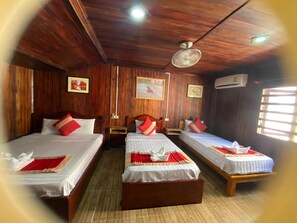 Standard Quadruple Room, 2 Queen Beds, Non Smoking | In-room safe, desk, blackout drapes, soundproofing - Villa Thavisouk Legend - Luang Prabang (Luang Prabang)