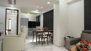 LED TV, fireplace
