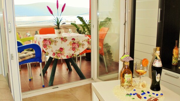 Comfort-Apartment, Meerblick | Ausblick vom Zimmer