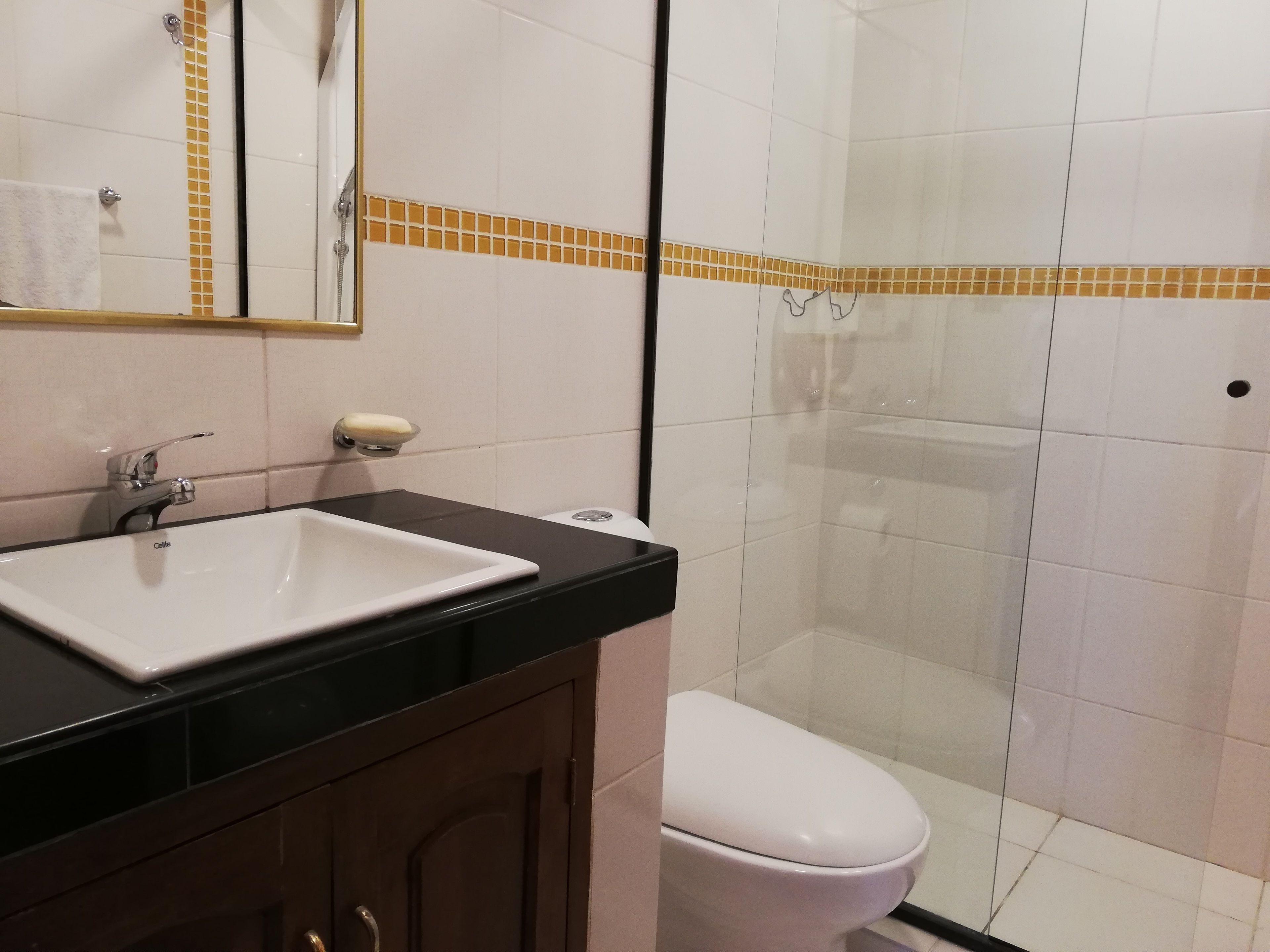 华丽独立别墅, 多张床, 无障碍, 无烟房 | 浴室 | 淋浴设施、旋水按摩花洒、免费洗浴用品、吹风机