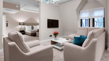 En 42-tommers Flatskjerm-TV med kabel-kanaler