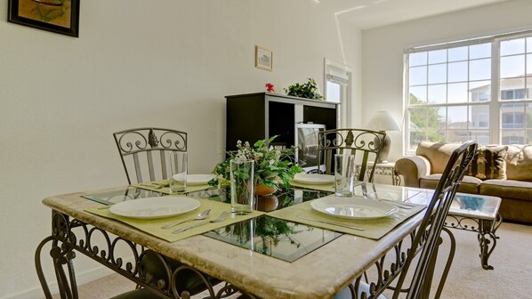 City 2 Bedroom Villa with Pool Access | Living area | Flat-screen TV