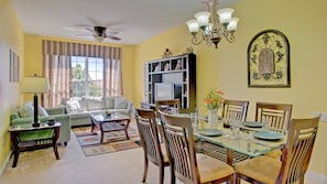 Executive 3 Bedroom Villa with Pool Access | Living area | 47-inch TV with cable channels, DVD player - Trafford Condo at Windsor Hills Resort (Kissimmee)