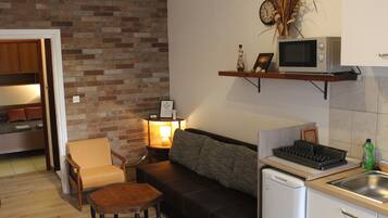 Economy Apartment, 1 Bedroom, Terrace, Ground Floor | Ruang tamu | 80 cm televisyen LCD dengan satelit, TV
